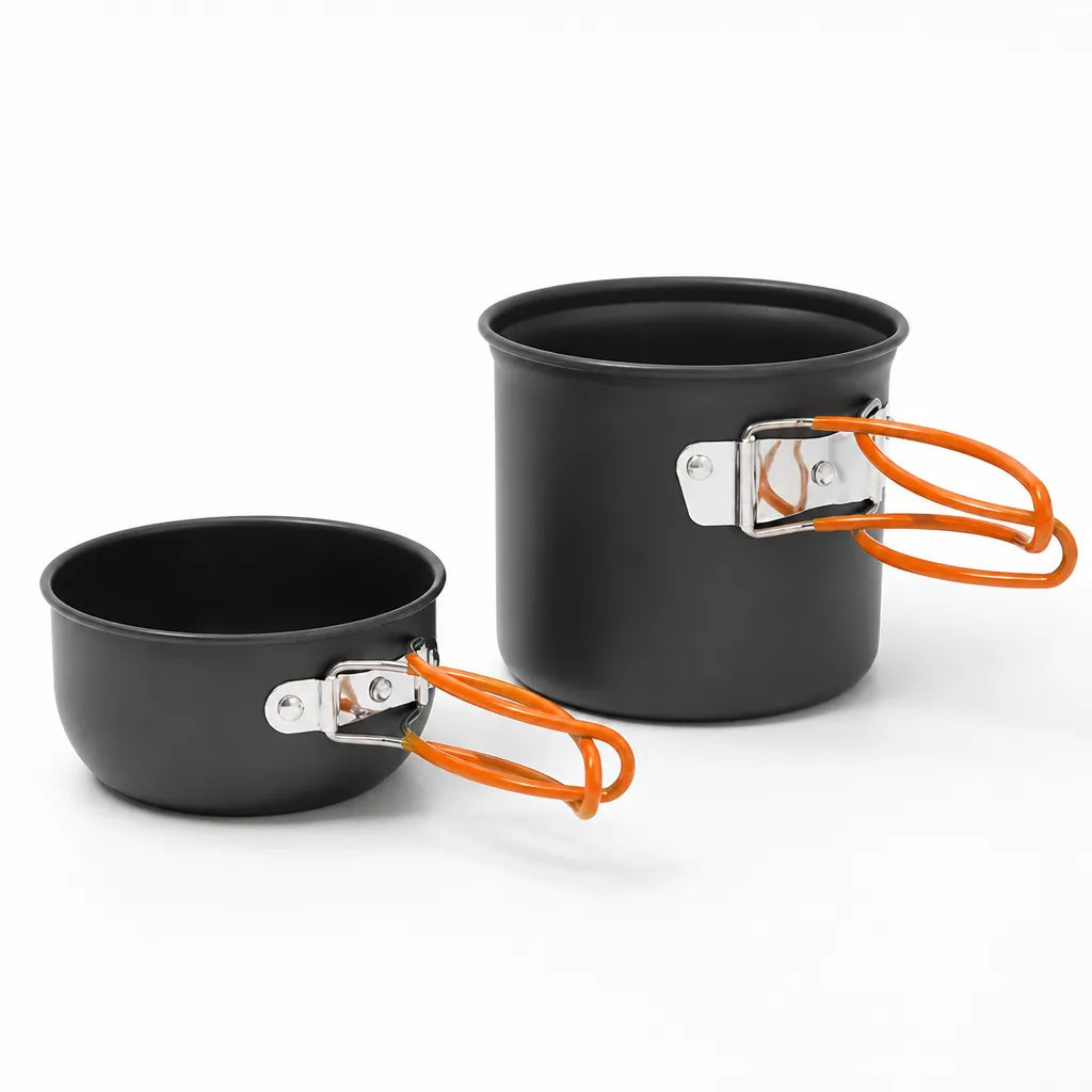 Camping Cookware Set Foldable Aluminum Pot & Carry Bag