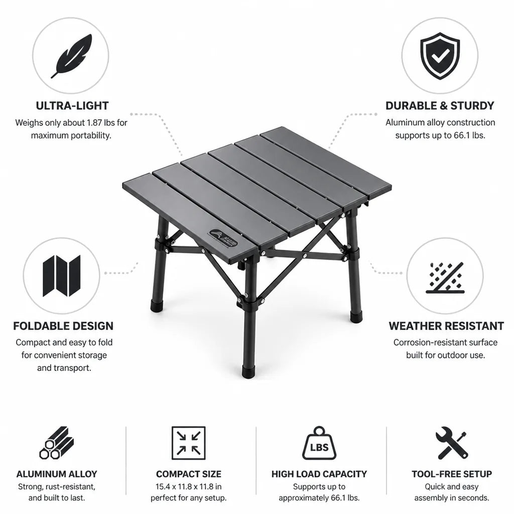Camping Table Ultra-Light Foldable Aluminum Alloy