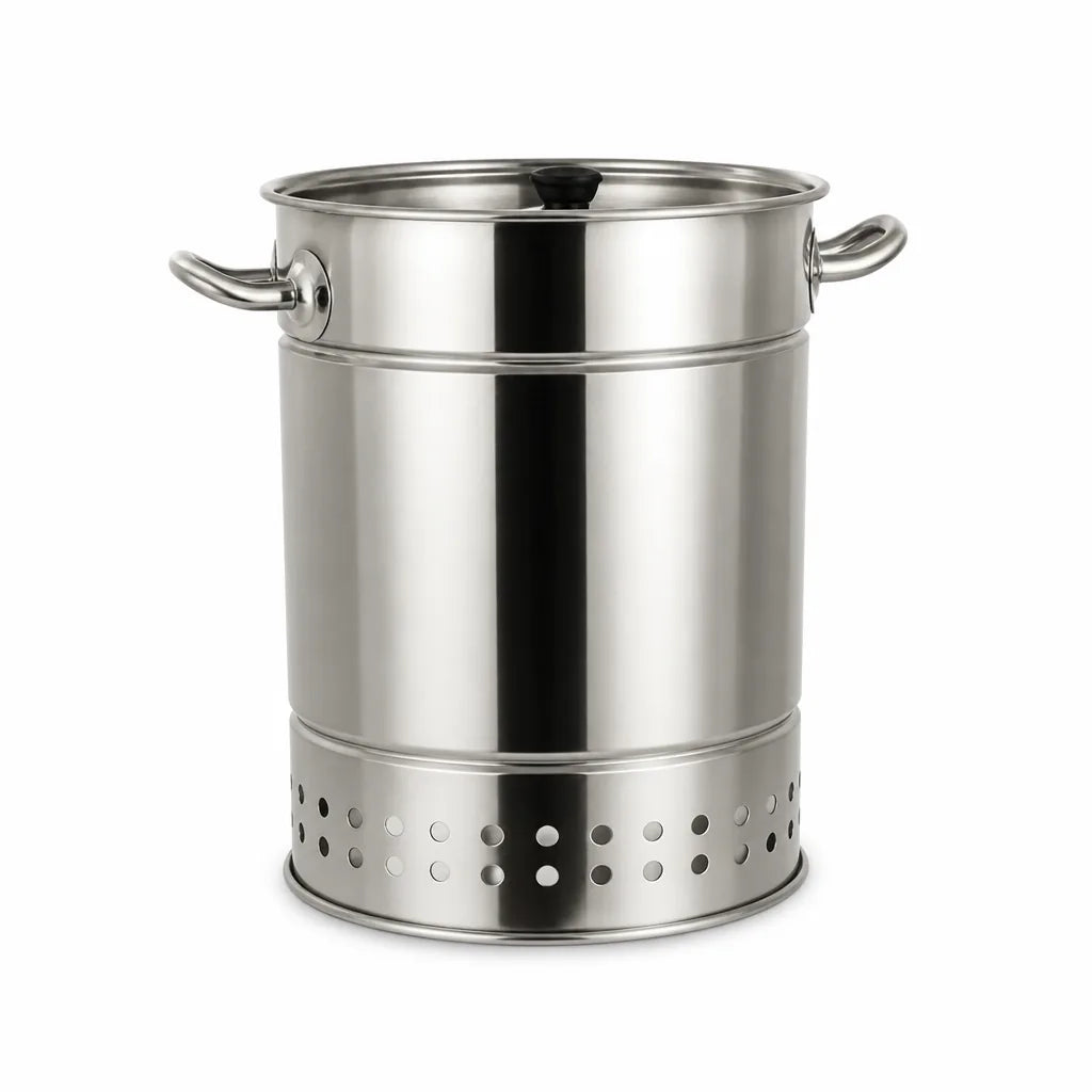 Charcoal Barrel Grill Portable Stainless Steel Hanging