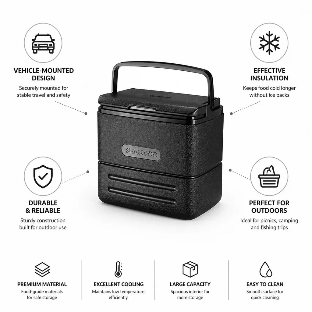 Cooler Box Vehicle-Mountable Insulated