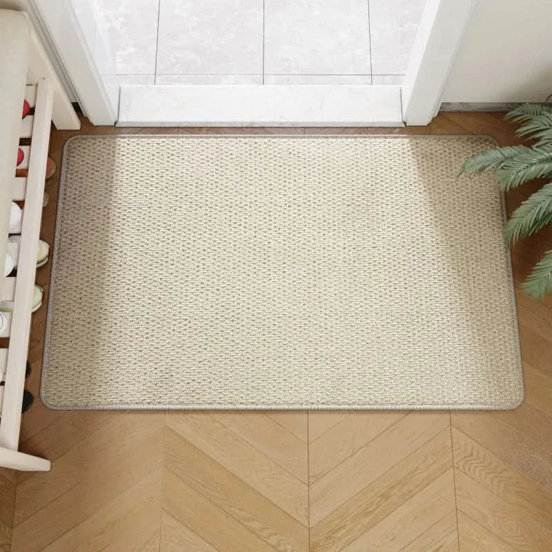 Entrance Rug Faux Jute Non-Slip Backing Indoor & Outdoor