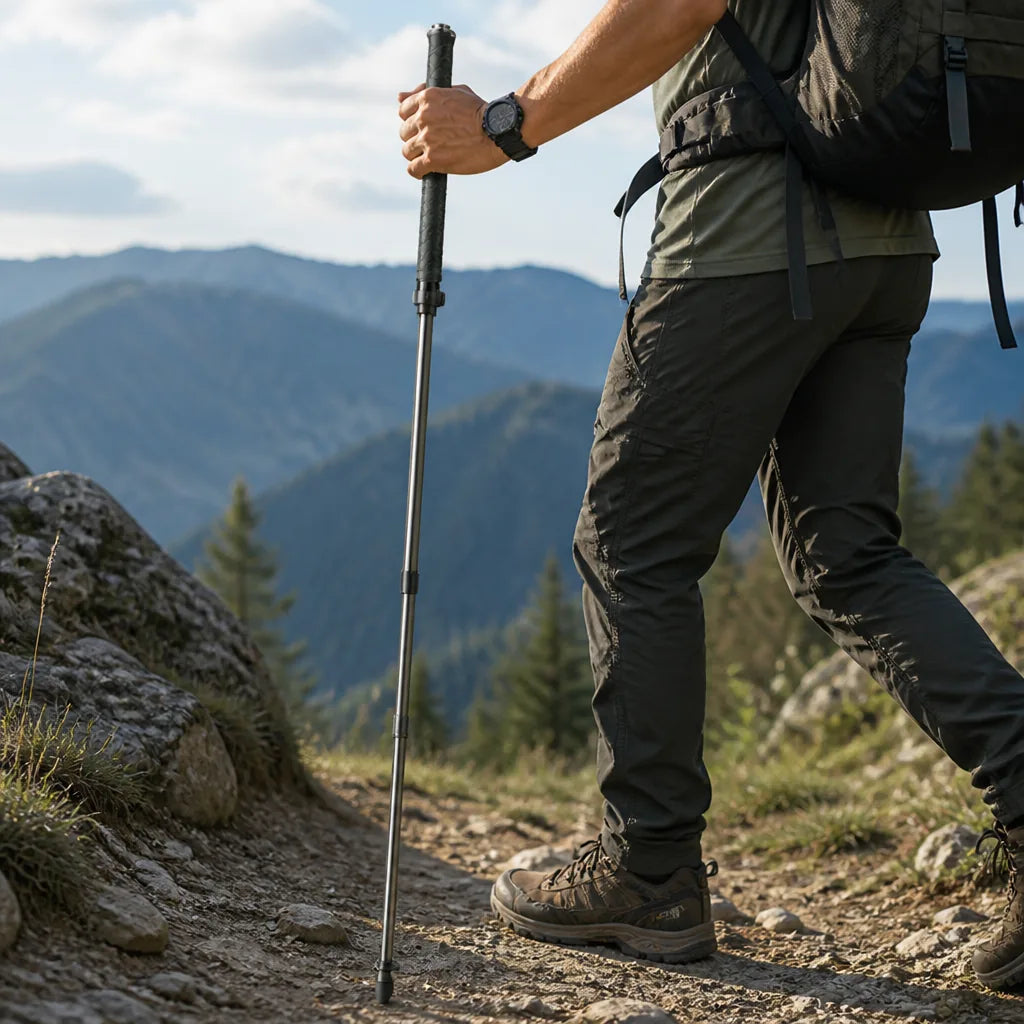 Foldable Non-Slip Automatic Opening Hiking Stick