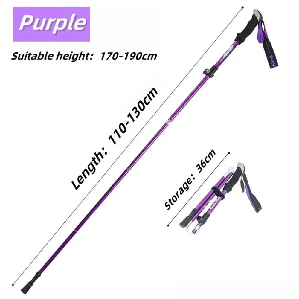 Hiking Poles Telescopic Aluminum & Carbon Fiber Soft Grip