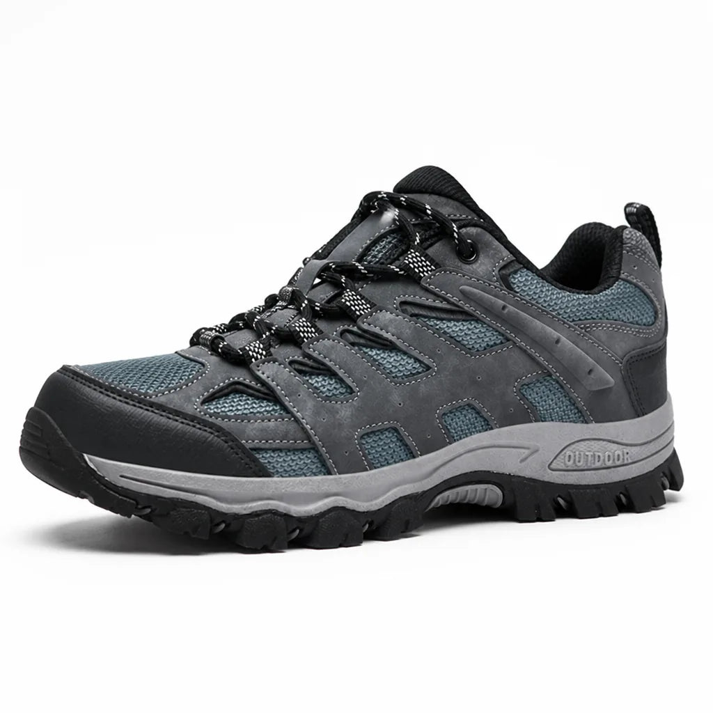 Hiking Shoes Water-Resistant Leather & Breathable Mesh Non-Slip Sole