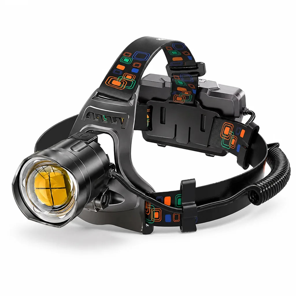 LED Headlamp Zoomable USB Rechargeable Waterproof