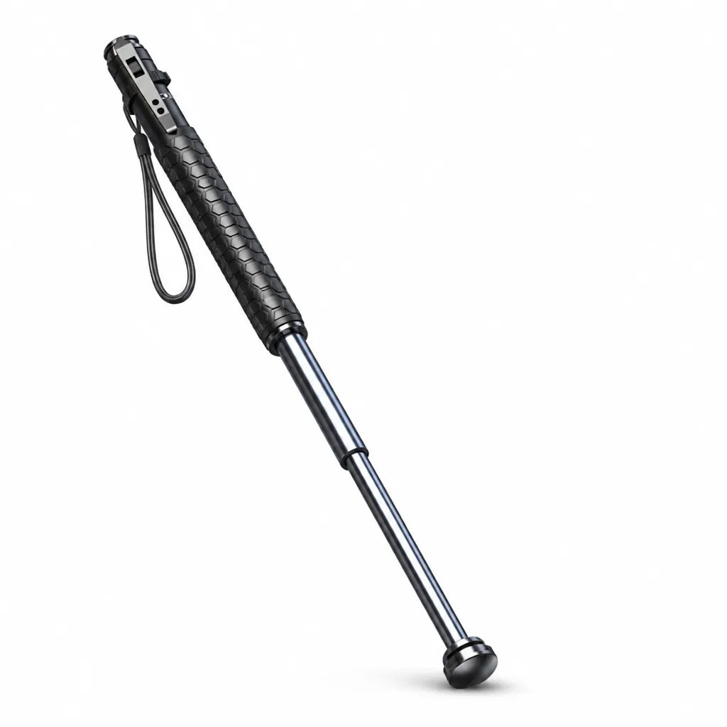 Pop-Up Telescopic Self-Defense Walking Cane with Non-Slip Handle