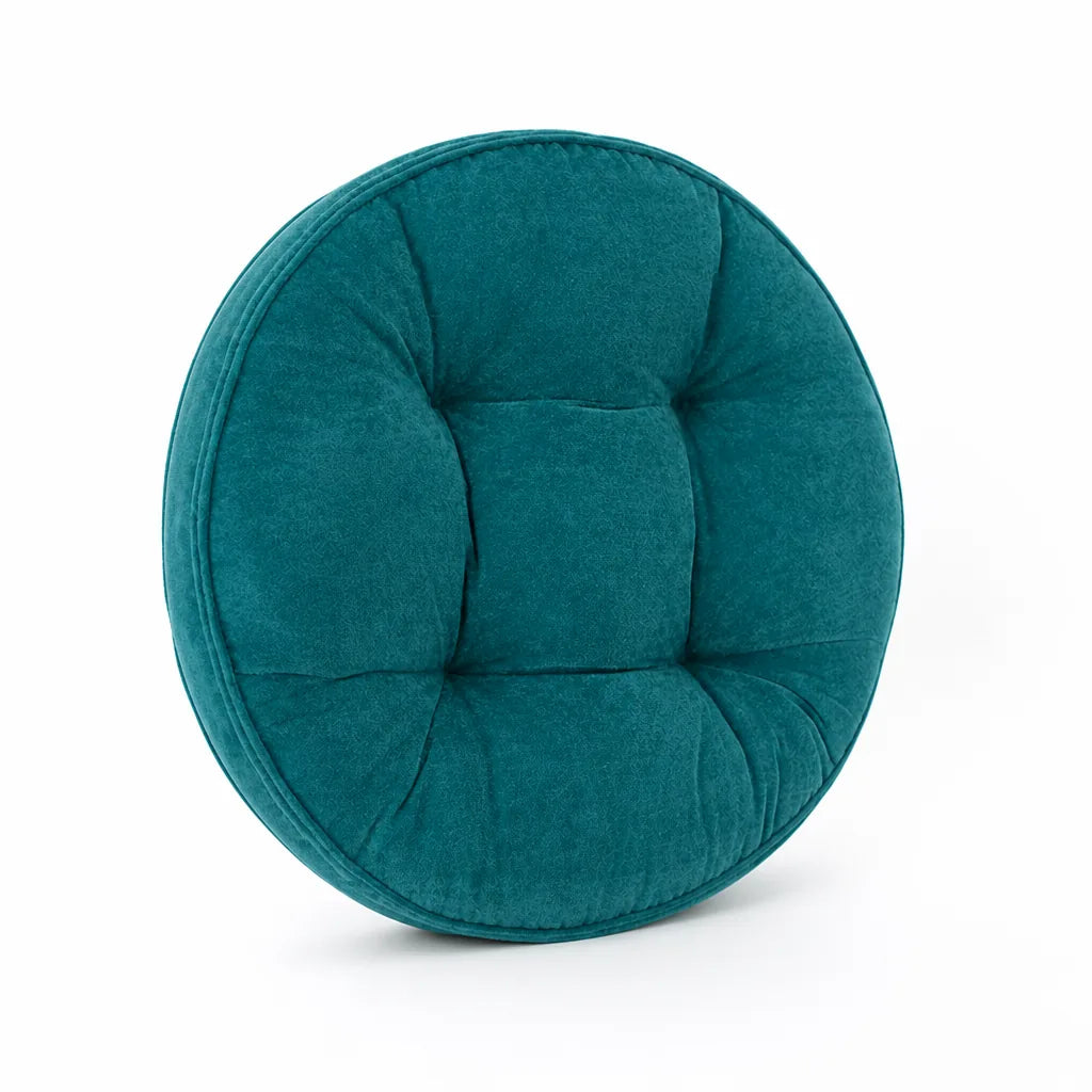Round Seat Cushion Thick Plush Tufted Microfiber 22 Inch