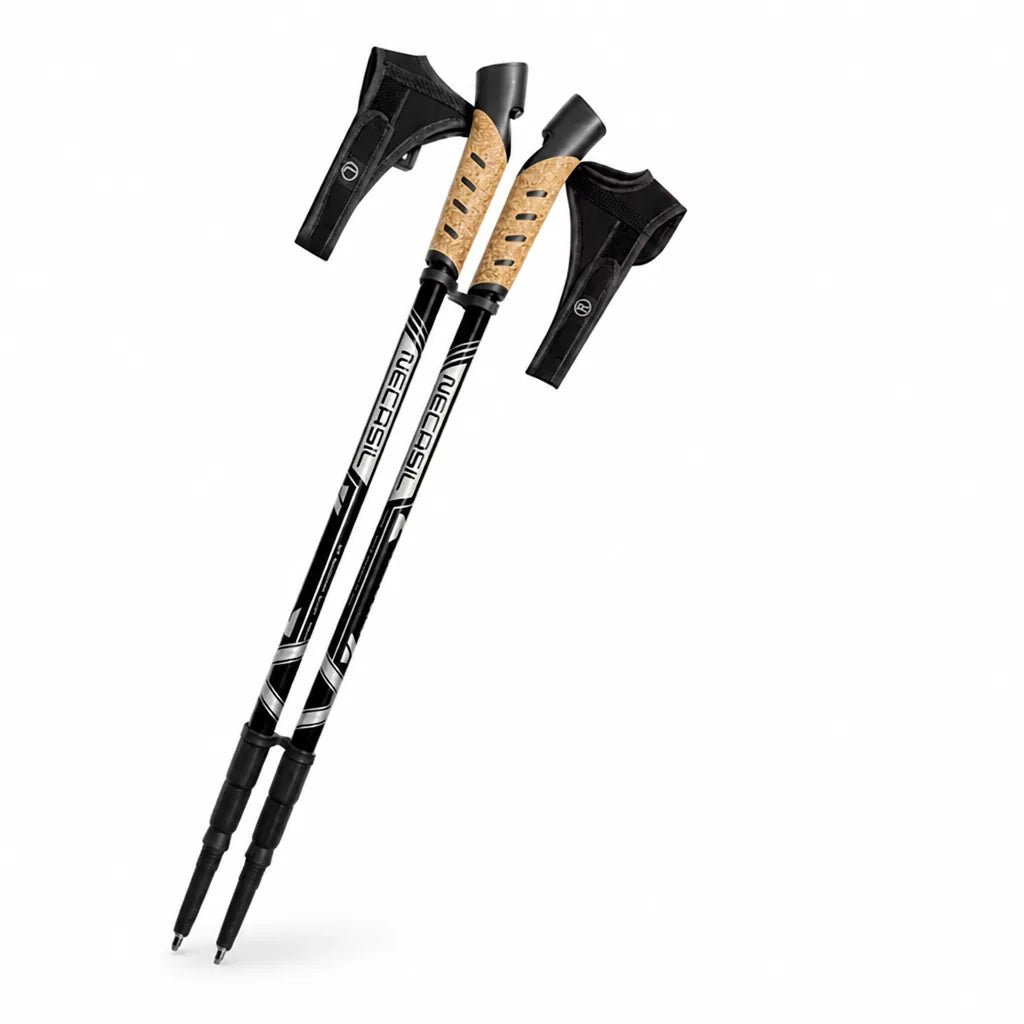 Trekking Poles Telescopic Aluminum Cork Handle 2 Pack