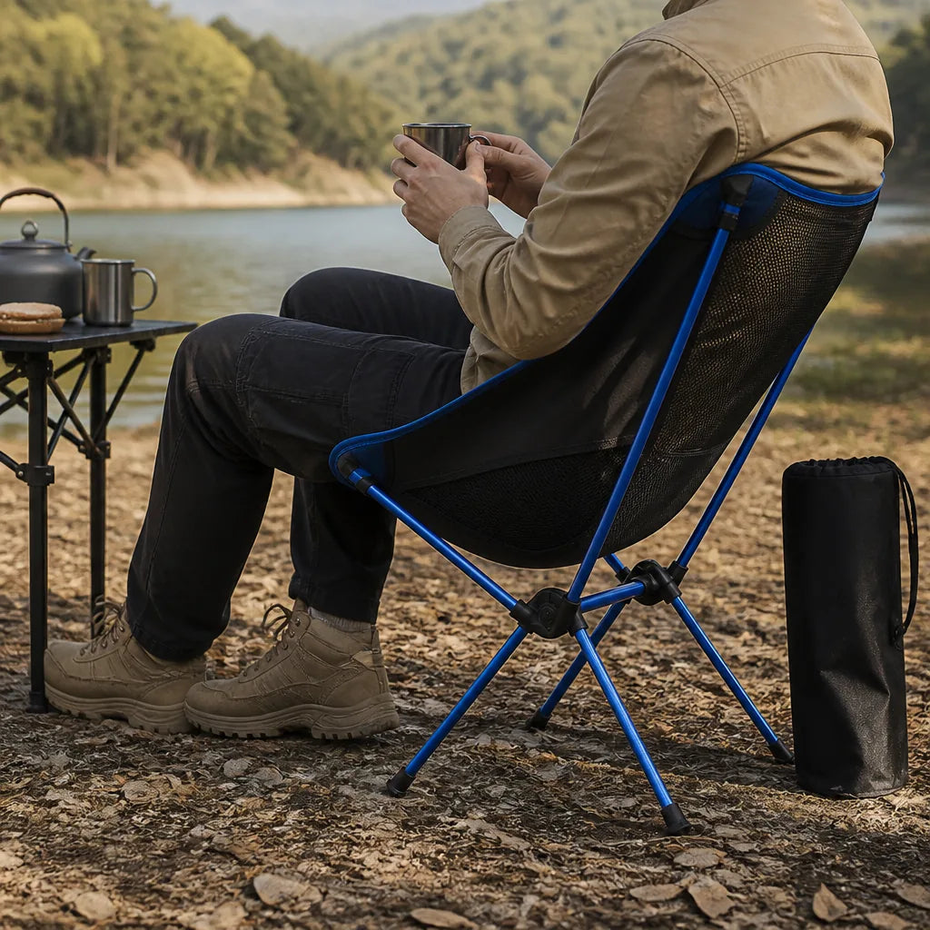 Ultralight Breathable Mesh Folding Chair (Compact Fold, Carry Bag)