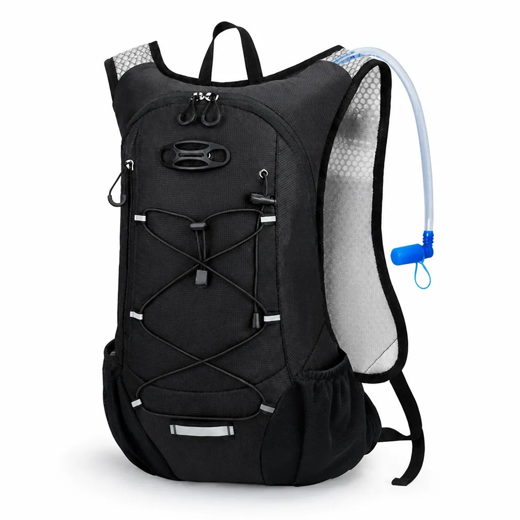 Water-Repellent Hydration Backpack with Integrated Drinking System