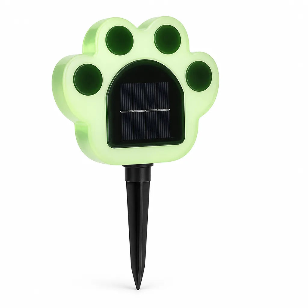 Weather-Resistant Solar LED Paw Print Pathway Light