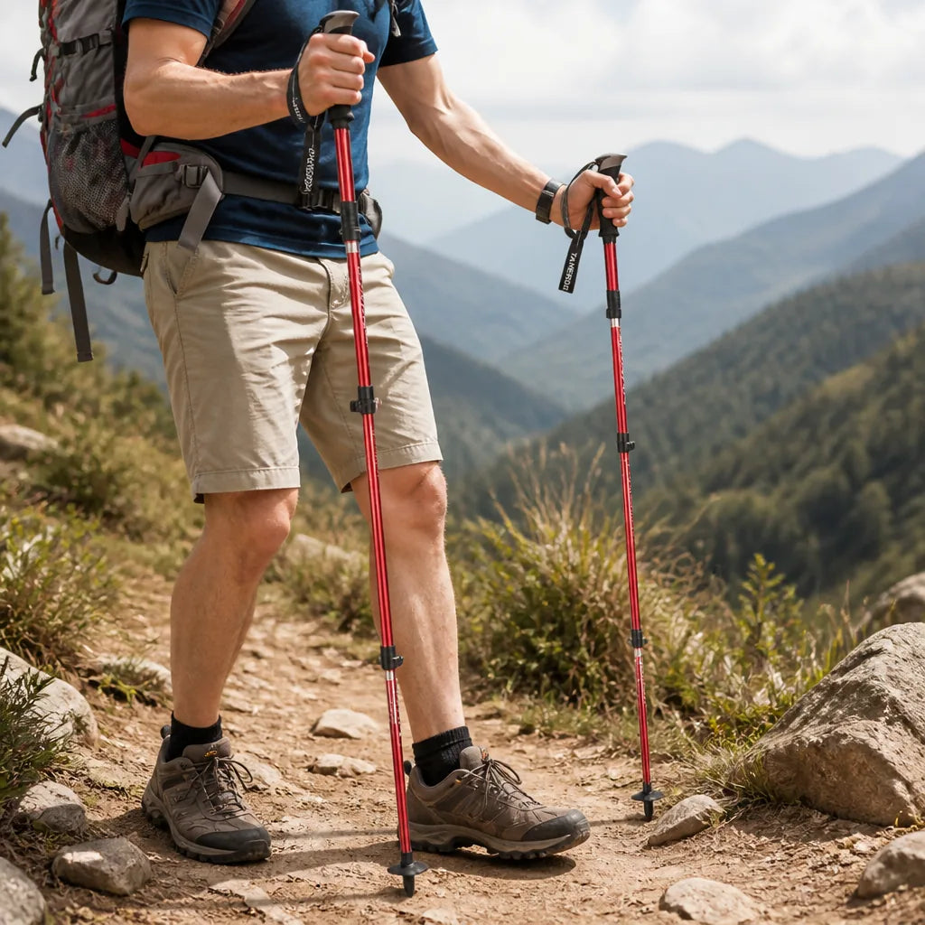 Adjustable Foldable Telescopic Lightweight Packable Trekking Pole