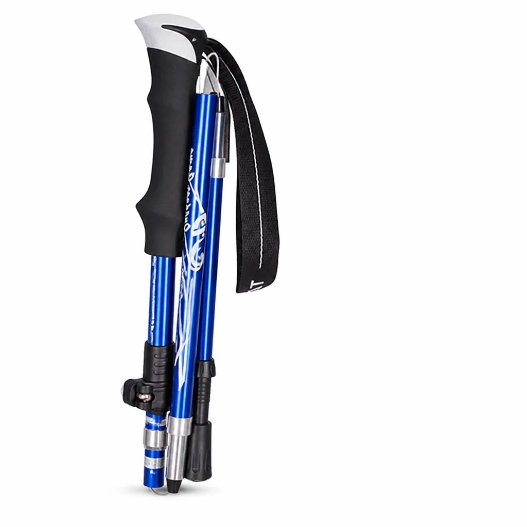 Adjustable Telescopic Foldable Aluminum Trekking Poles (65–135 cm)