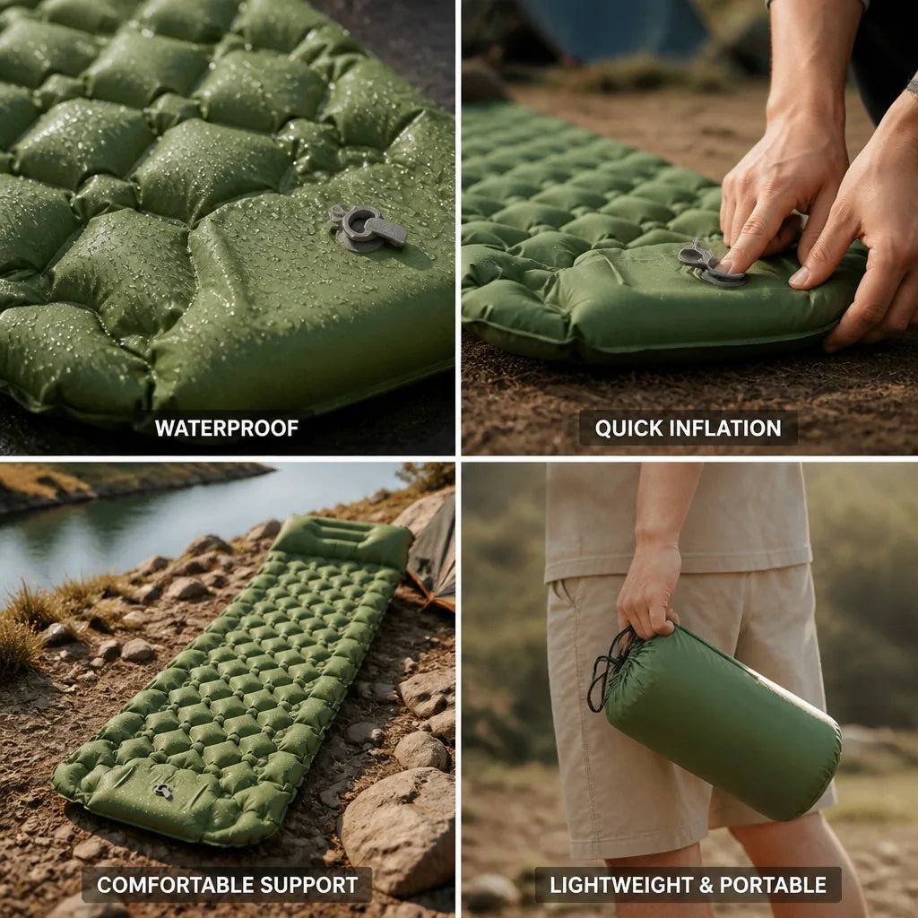 Air Mattress Lightweight Waterproof TPU Quick Valve