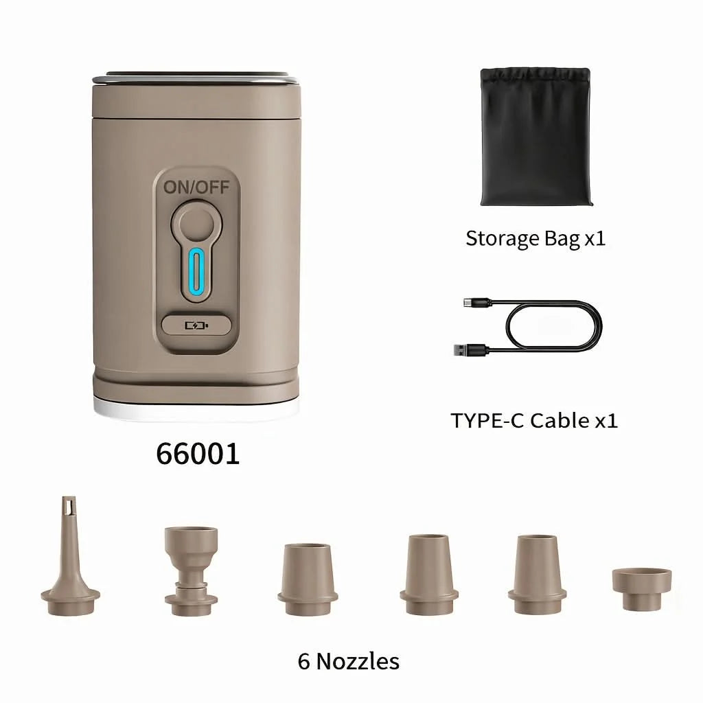 Air Pump Rechargeable Compact Built-In LED