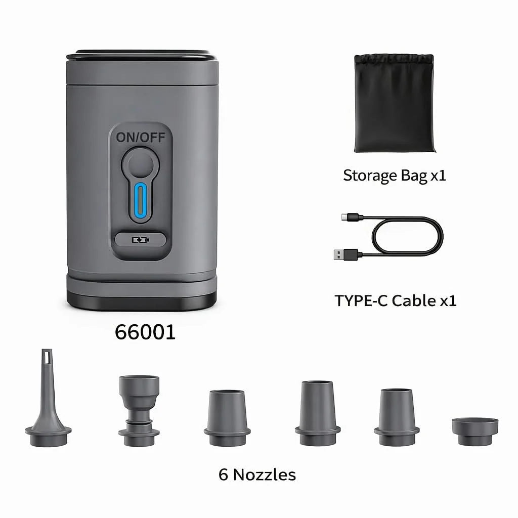 Air Pump Rechargeable Compact Built-In LED