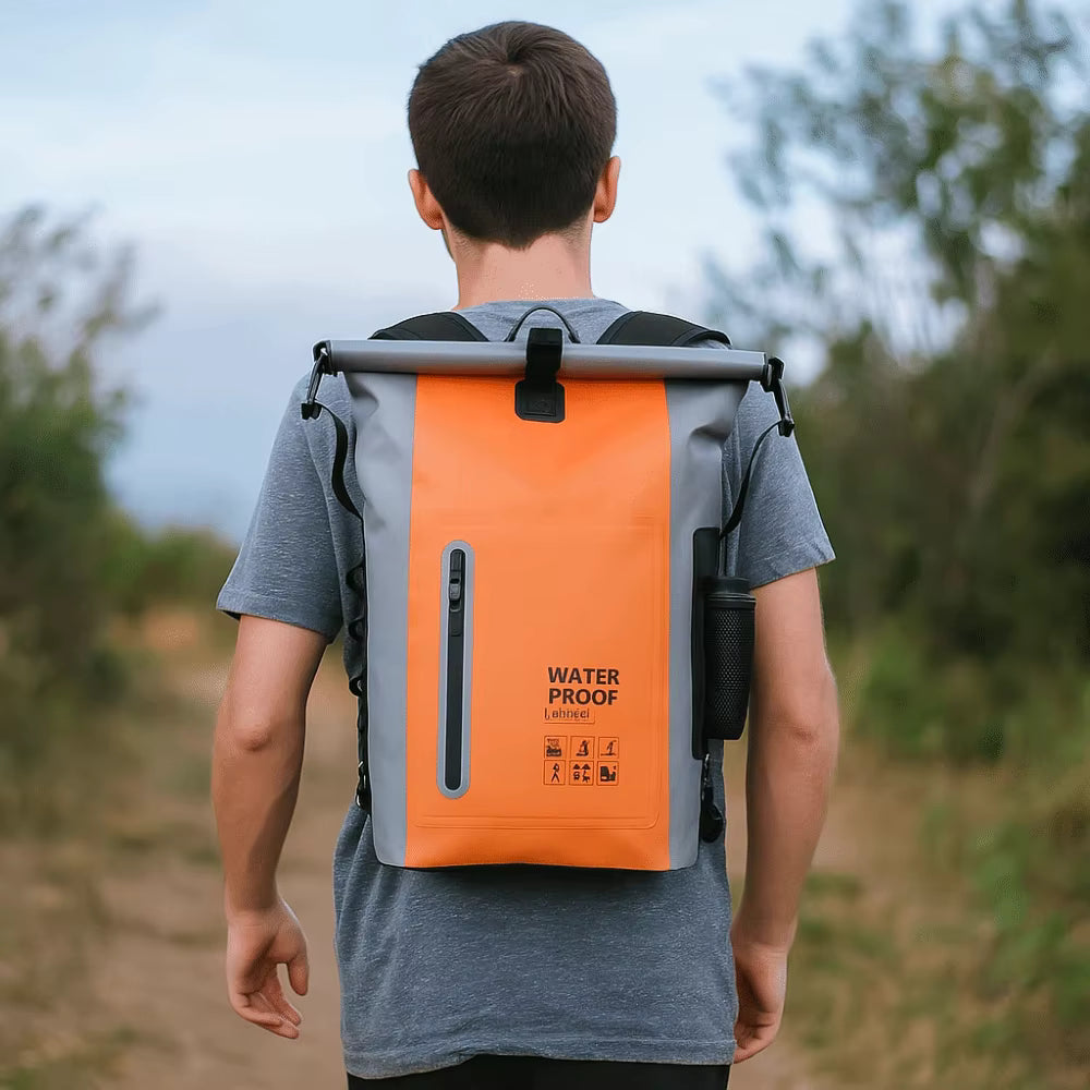 Backpack 25L Waterproof Reflective Strips Removable Shoulder Straps