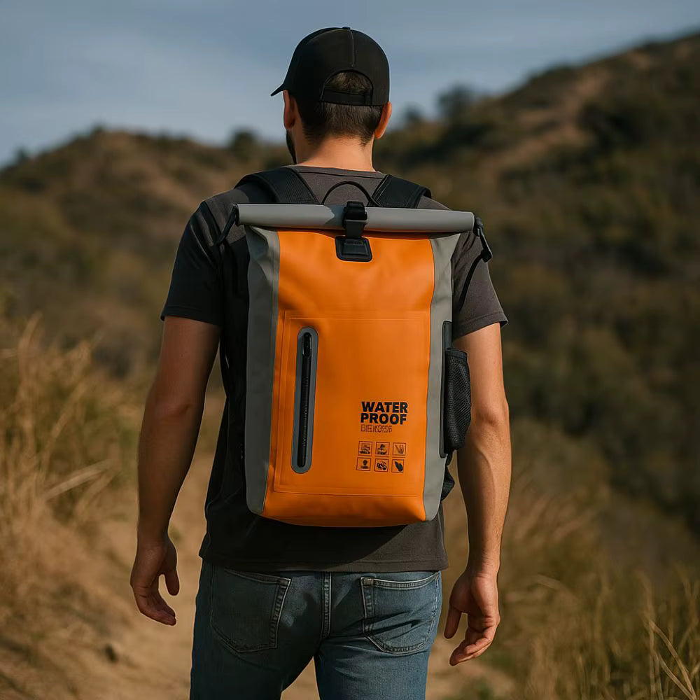 Backpack 25L Waterproof Reflective Strips Removable Shoulder Straps