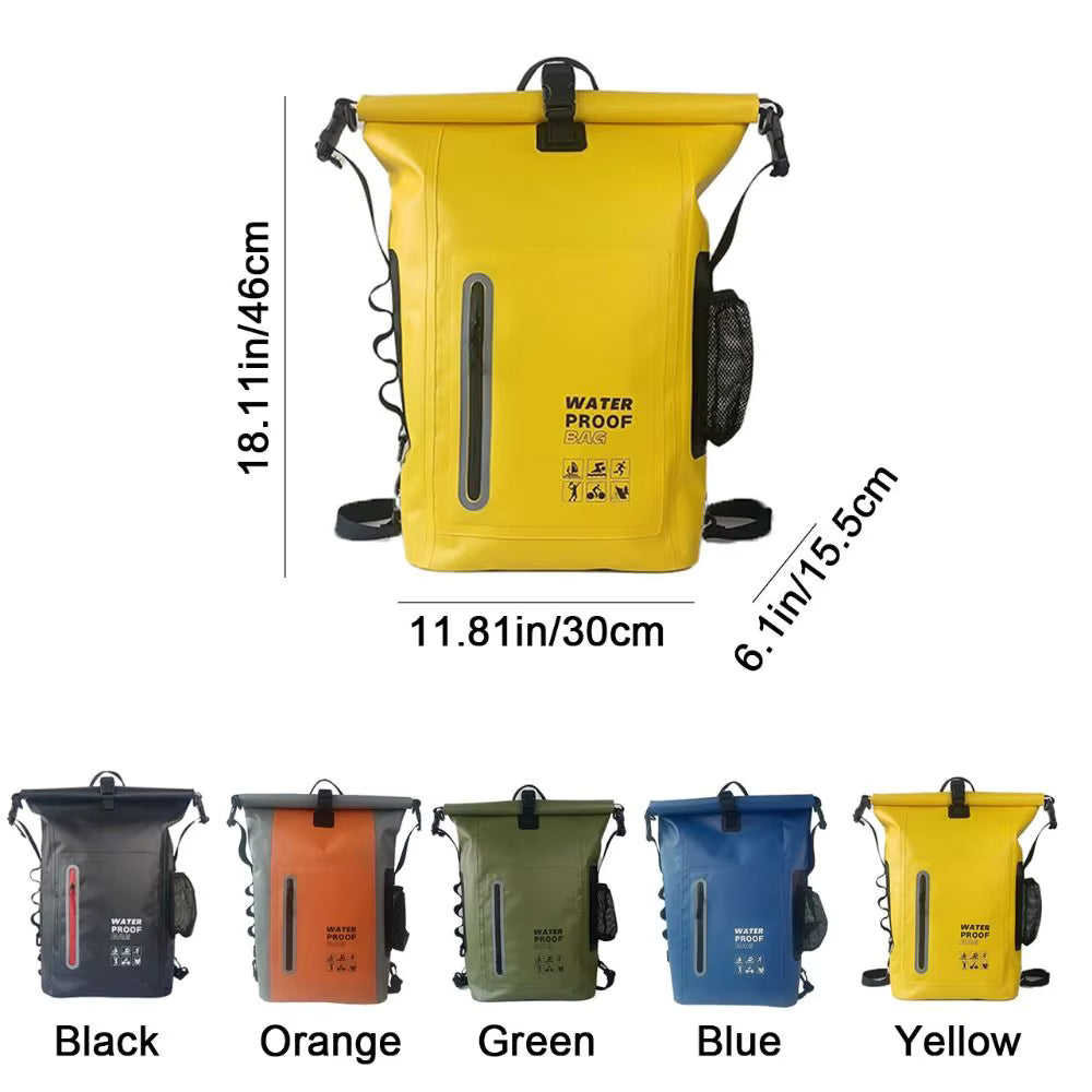 Backpack 25L Waterproof Reflective Strips Removable Shoulder Straps