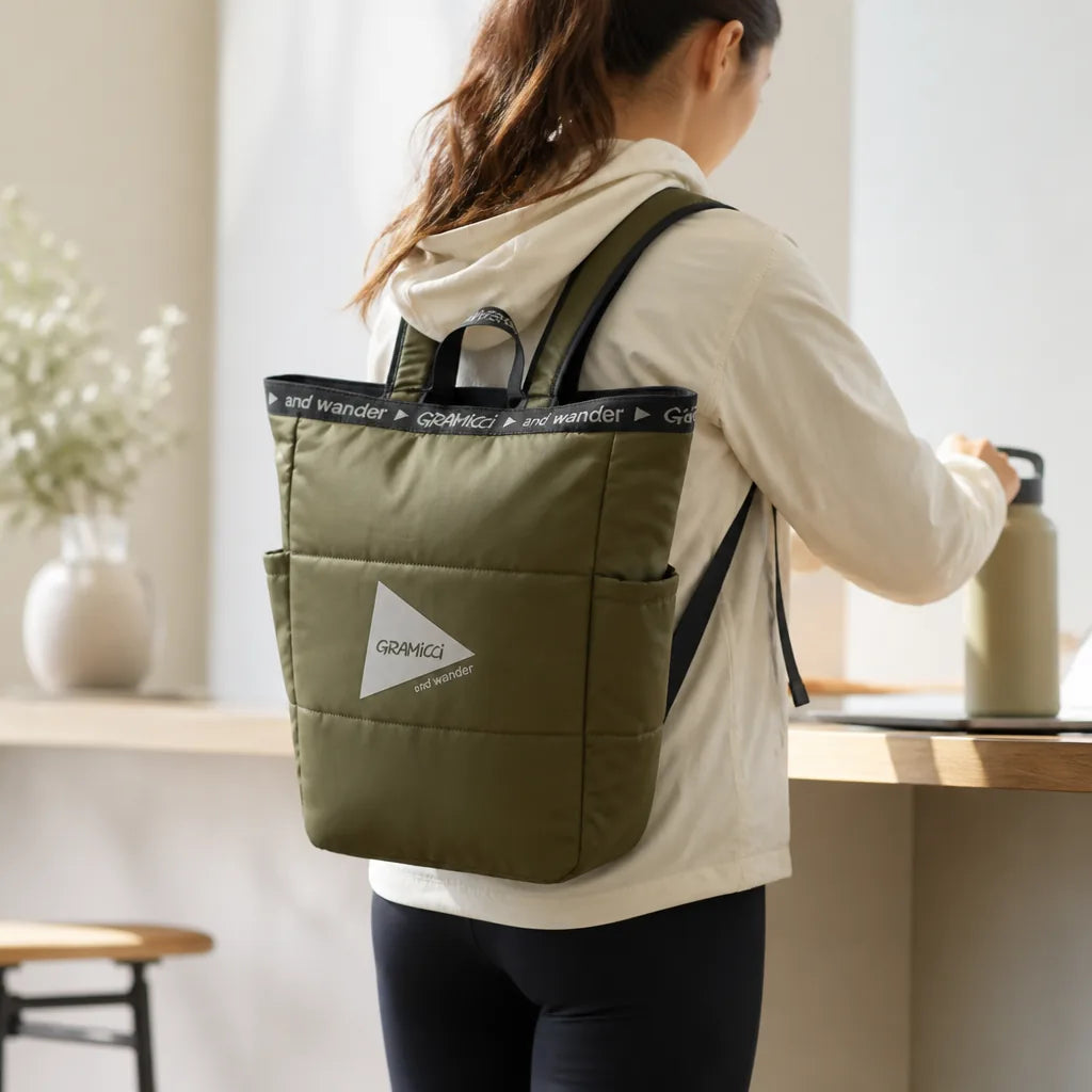 Backpack Quilted Convertible Padded & Water-Repellent 22L
