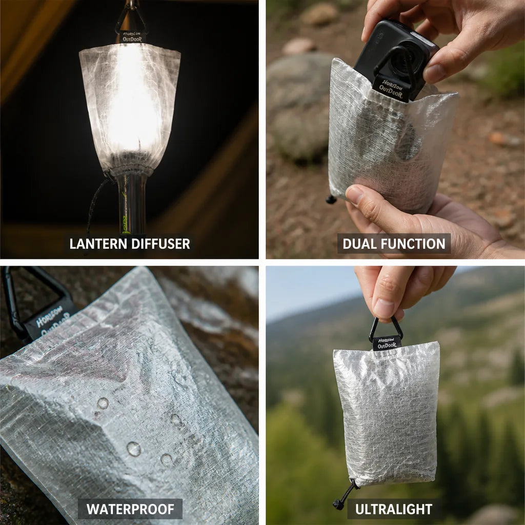 Backpacking Stuff Sack Ultralight Waterproof Dyneema Lantern Diffuser