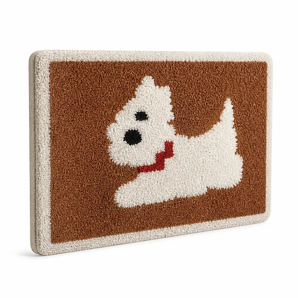 Bath Mat Cotton Tufted Plush Non-Slip