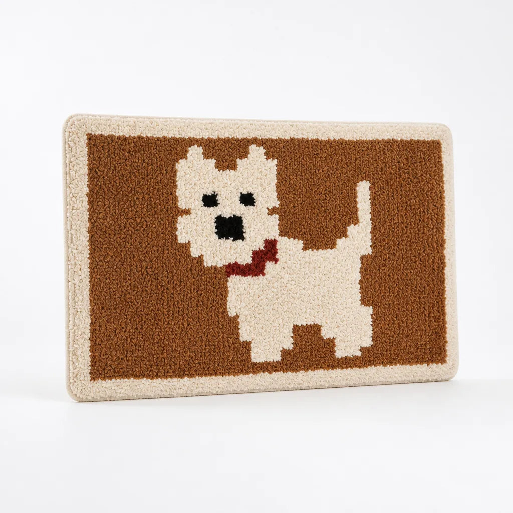 Bath Mat Cotton Tufted Plush Non-Slip