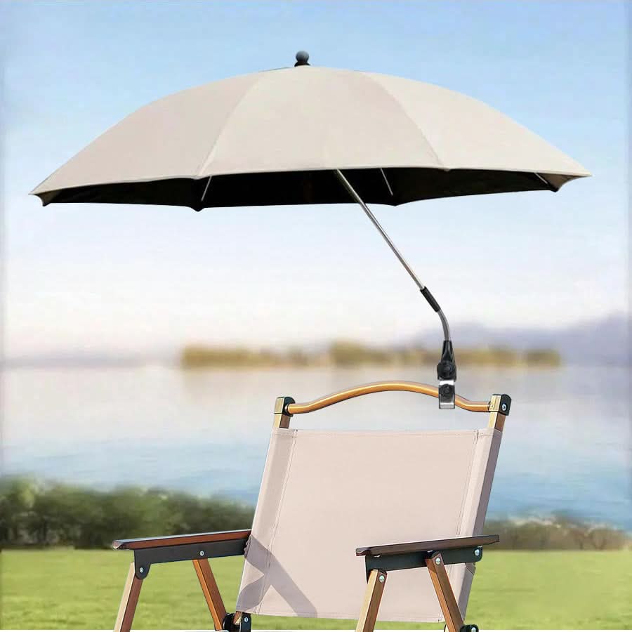 Beach Umbrella 360° Rotating UV-Resistant Clamp Mount