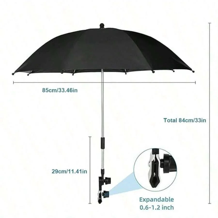 Beach Umbrella 360° Rotating UV-Resistant Clamp Mount