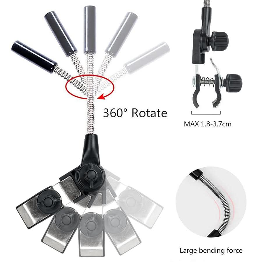 Beach Umbrella 360° Rotating UV-Resistant Clamp Mount