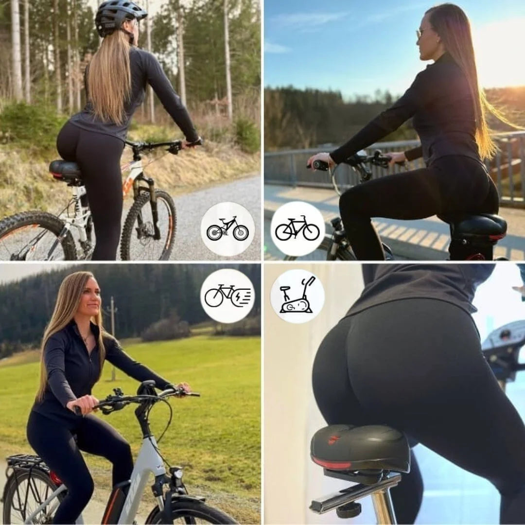 Bicycle Saddle Comfort Foam Integrated Suspension Water-Resistant Surface