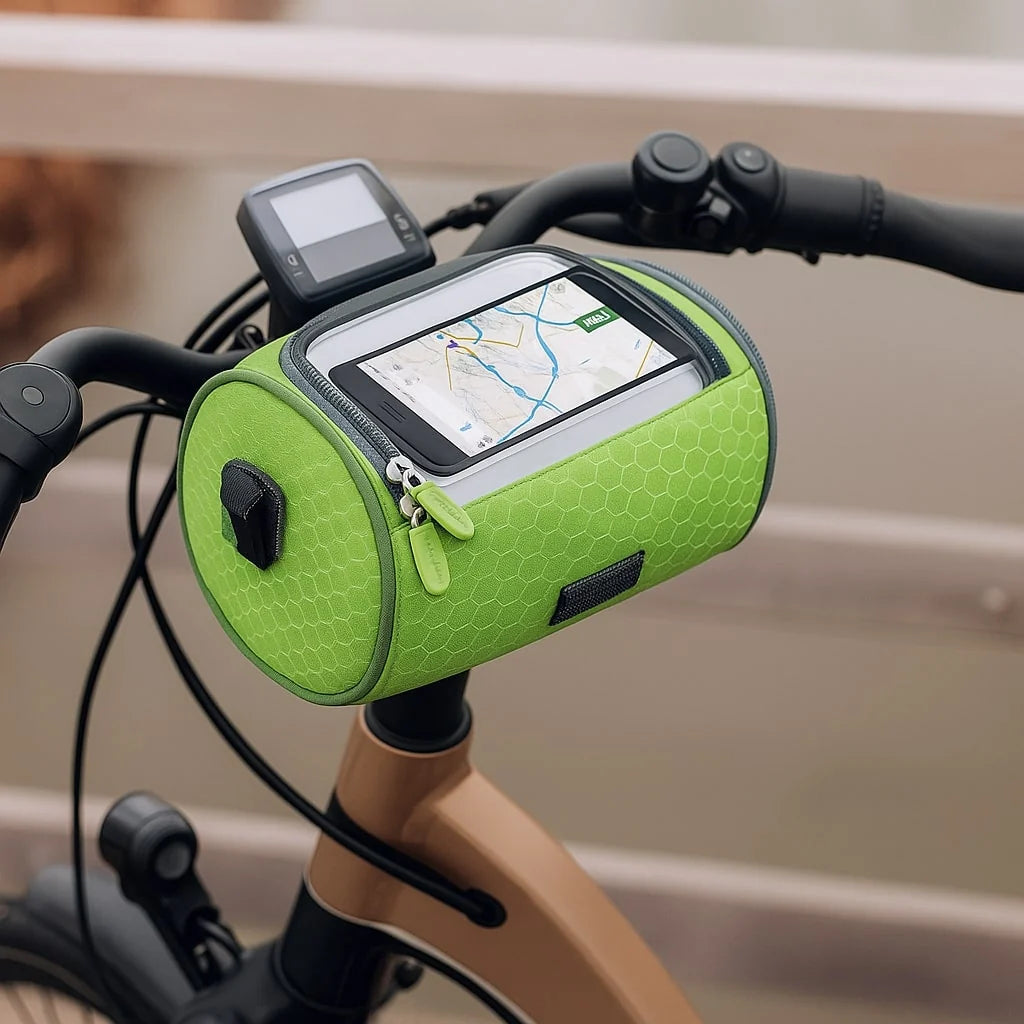 Bike Handlebar Bag Touchscreen Phone Pocket Water-Resistant