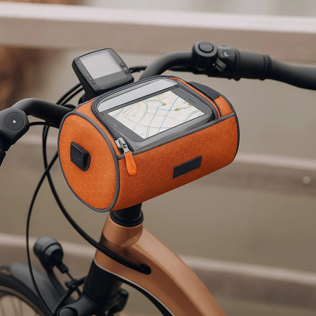 Bike Handlebar Bag Touchscreen Phone Pocket Water-Resistant