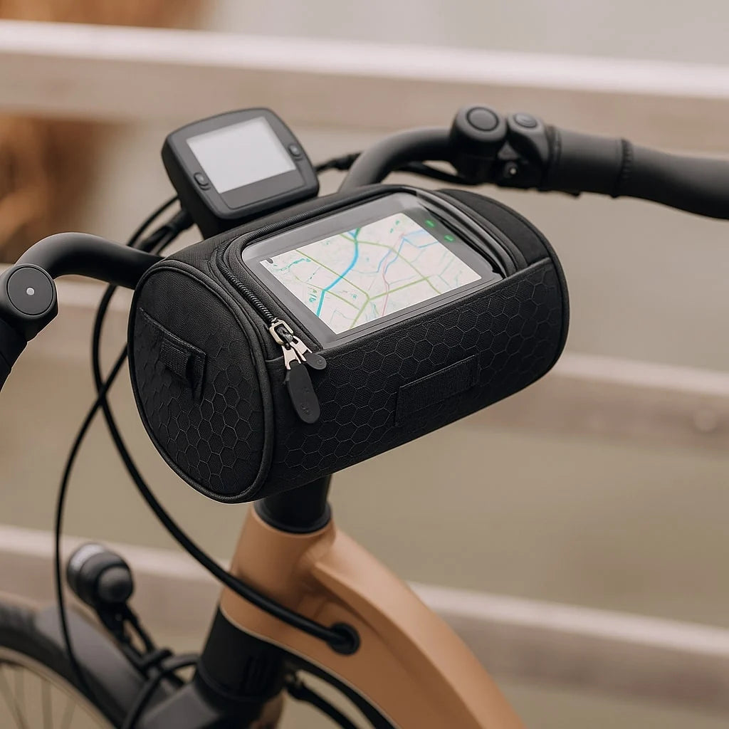 Bike Handlebar Bag Touchscreen Phone Window & Water-Resistant