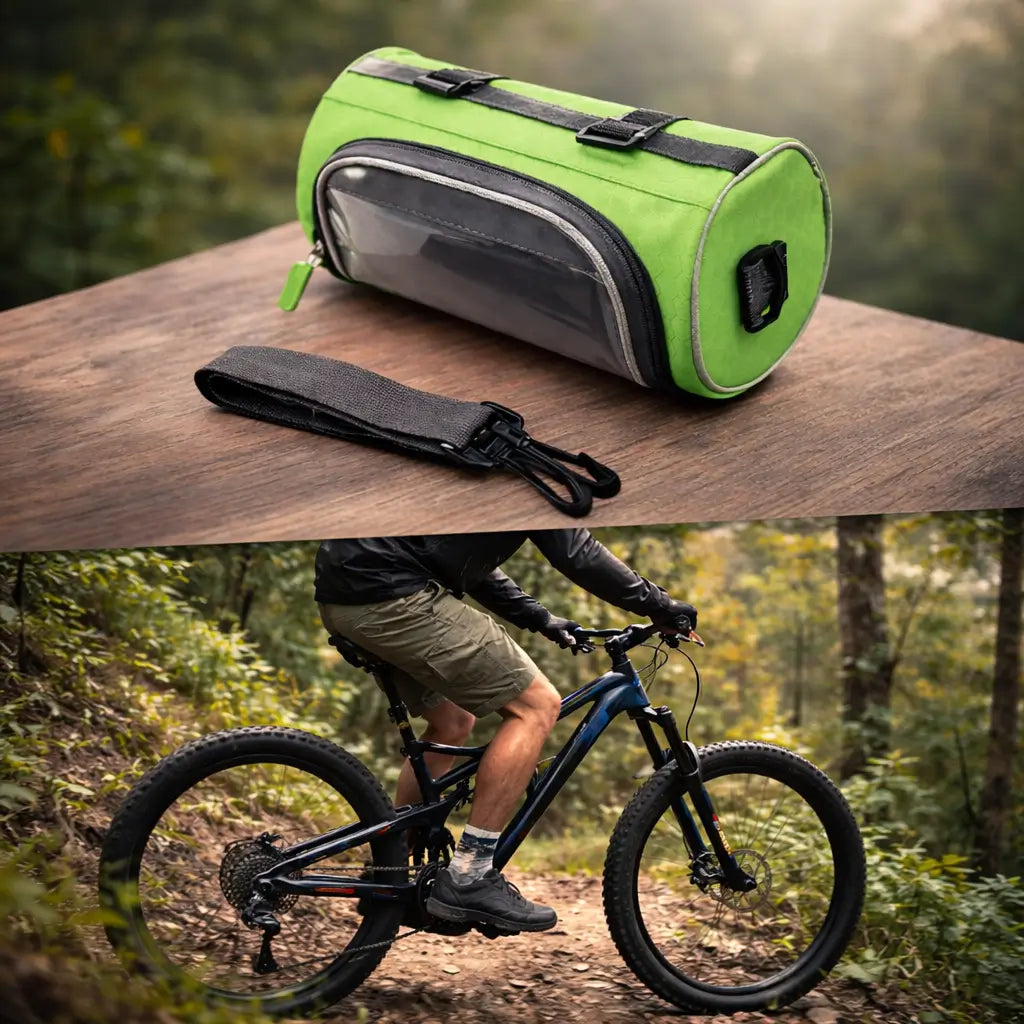 Bike Handlebar Bag Touchscreen Phone Window & Water-Resistant