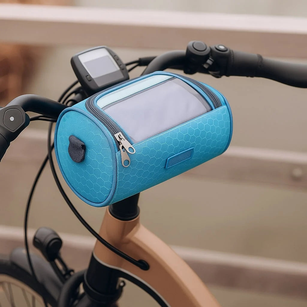 Bike Handlebar Bag Waterproof Touchscreen Phone Window & Velcro Mount