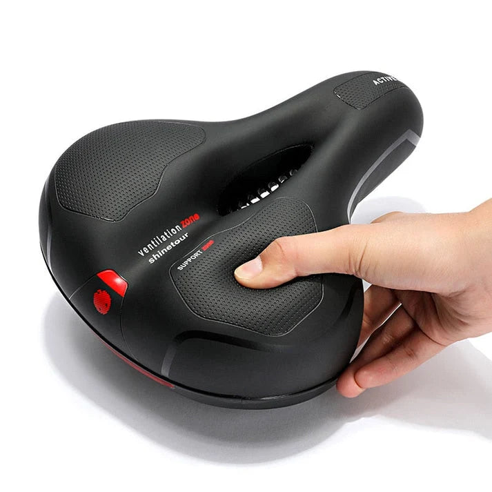 Bike Saddle Wide Shock-Absorbing Breathable & Weather-Resistant