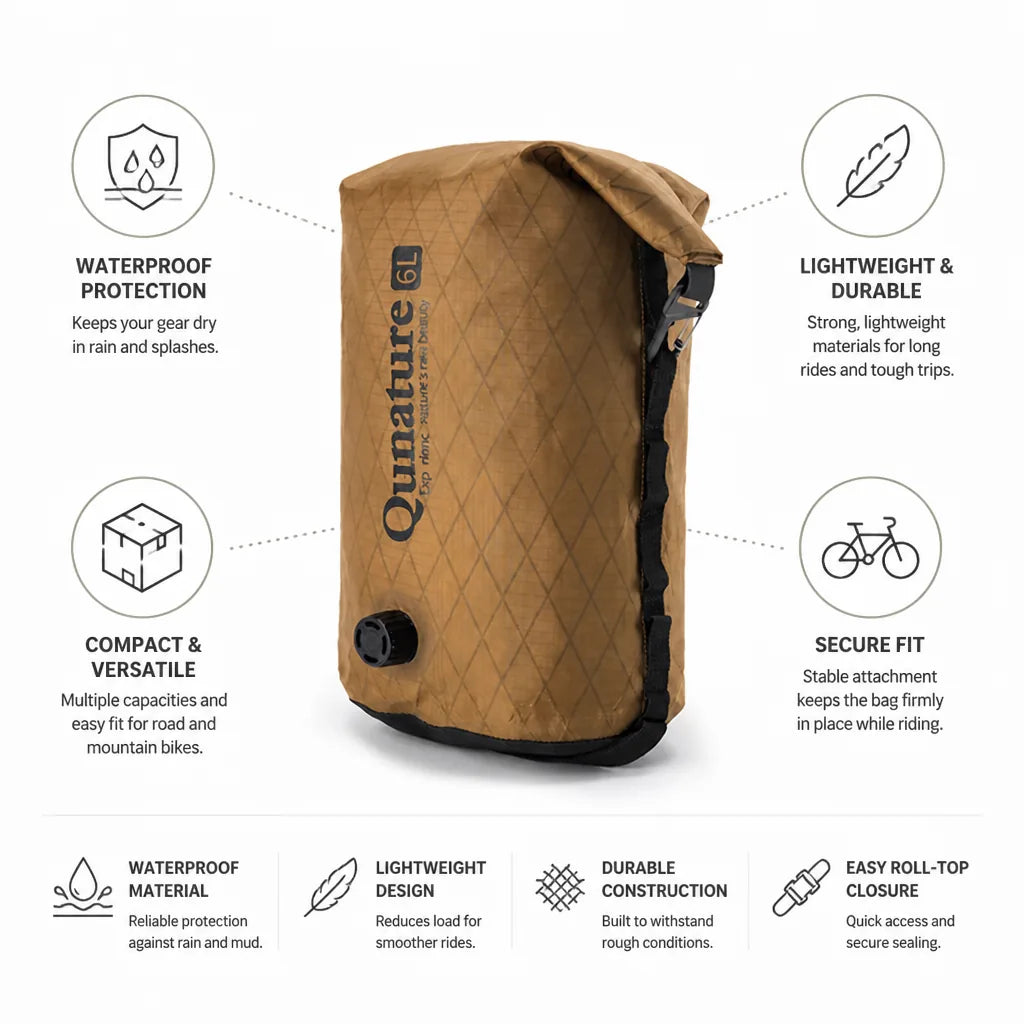 Bikepacking Bag Waterproof Lightweight & Durable 6L-12L