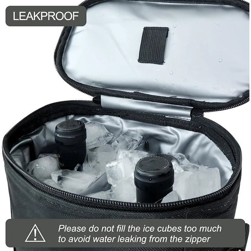 Bottle Carrier Insulated Water-Resistant Adjustable Shoulder Strap