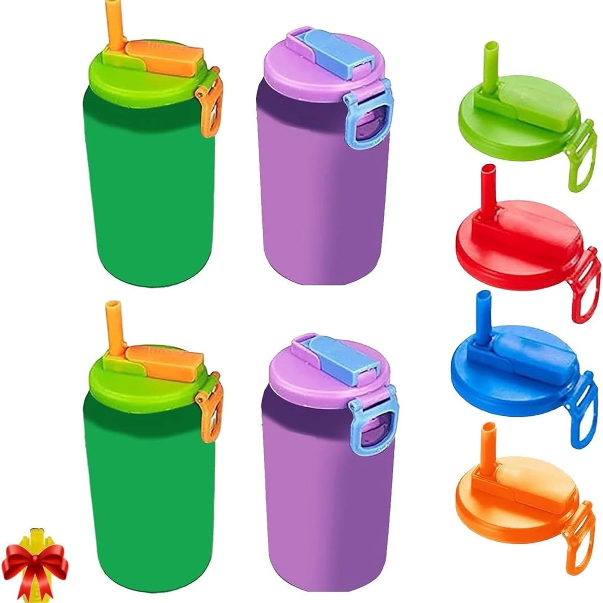 Bottle Lid Flip Straw Leak-Resistant & Universal Fit