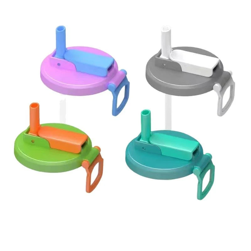 Bottle Lid Flip Straw Leak-Resistant & Universal Fit