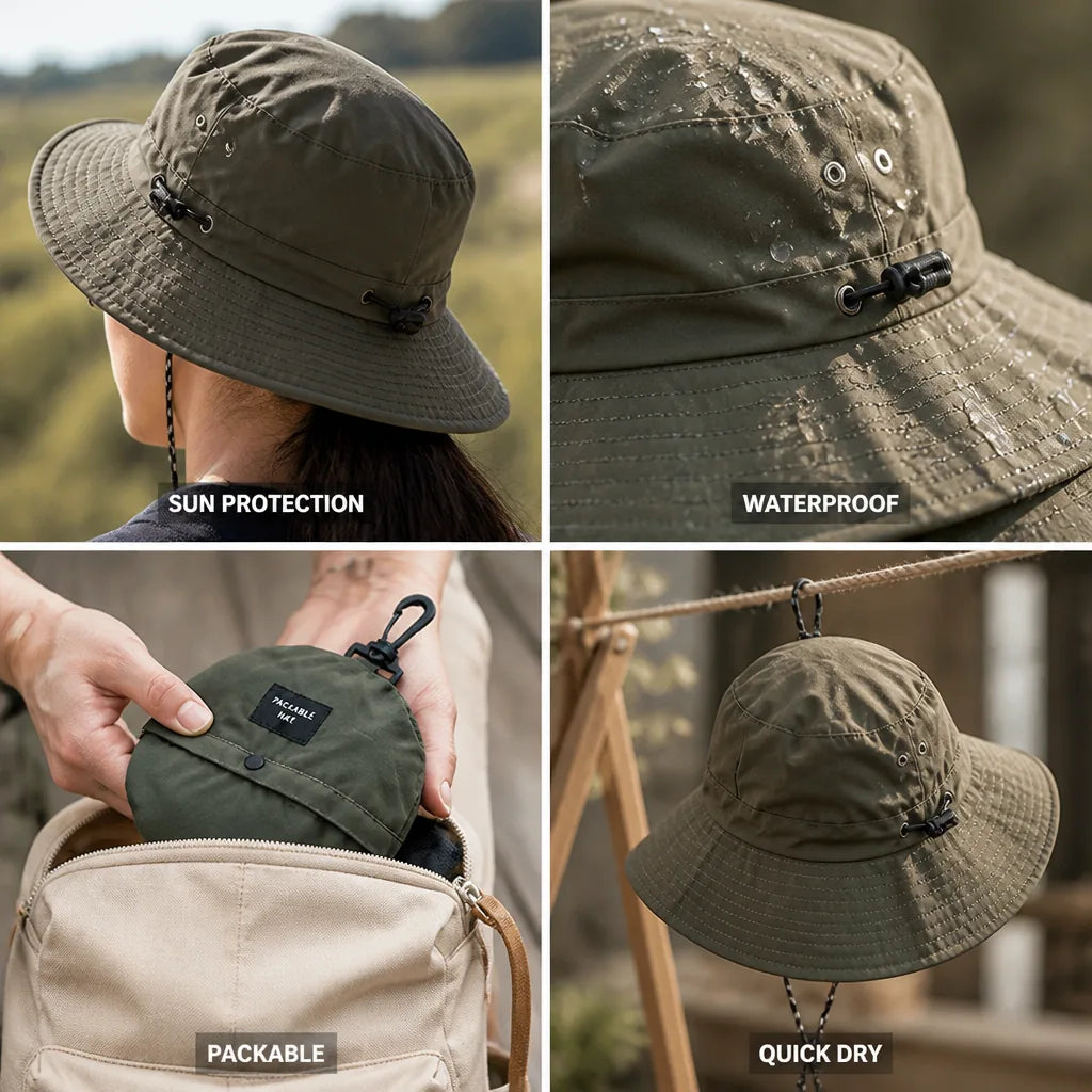 Bucket Hat Packable Waterproof Quick-Dry