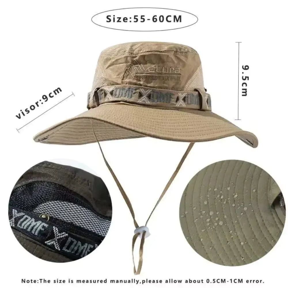 Bucket Hat UV Protection Breathable Mesh One Size