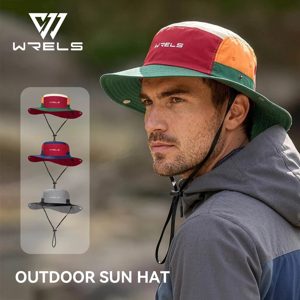 Bucket Hat Wide Brim UPF 50 Foldable