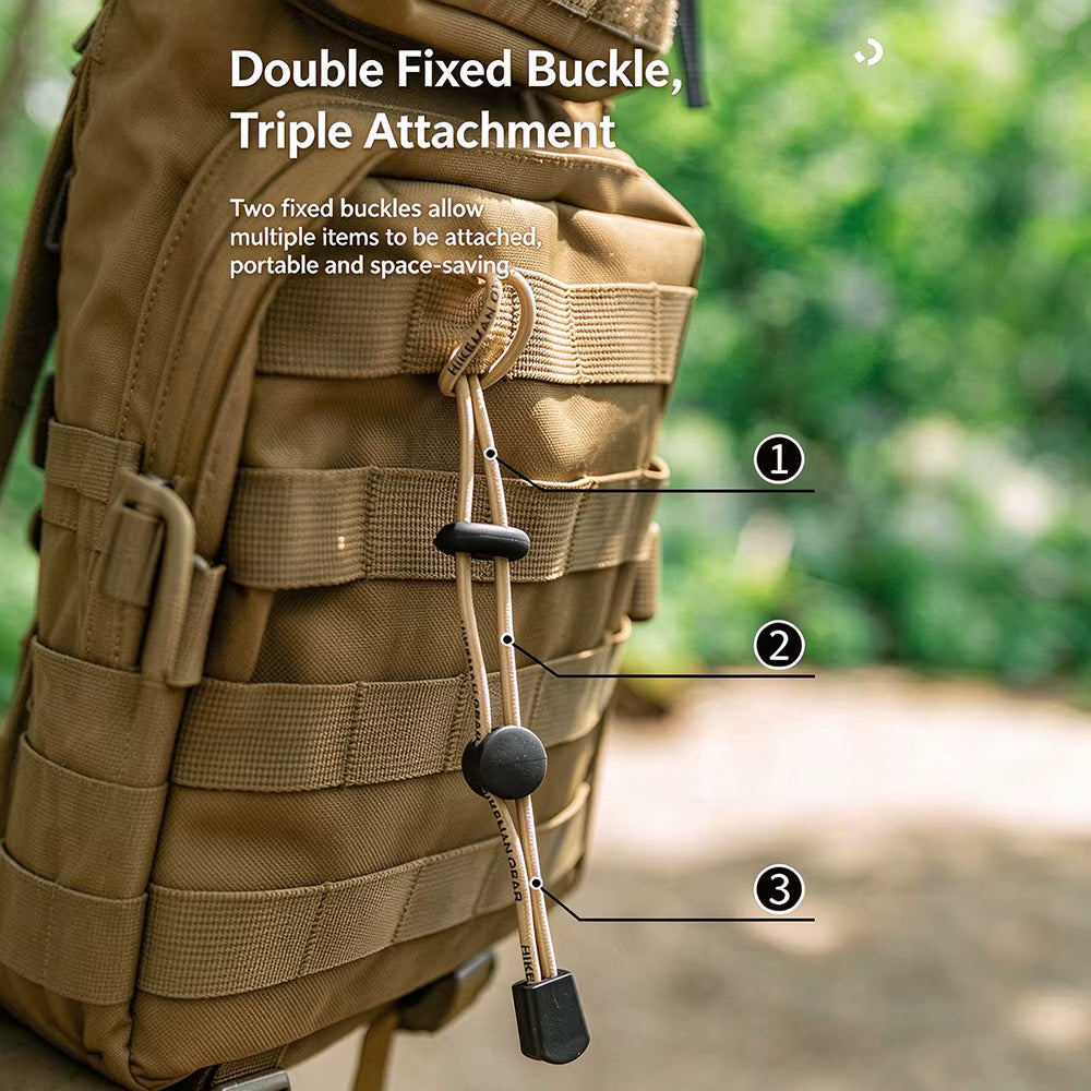 Bungee Cord Adjustable Length Quick-Release Buckle
