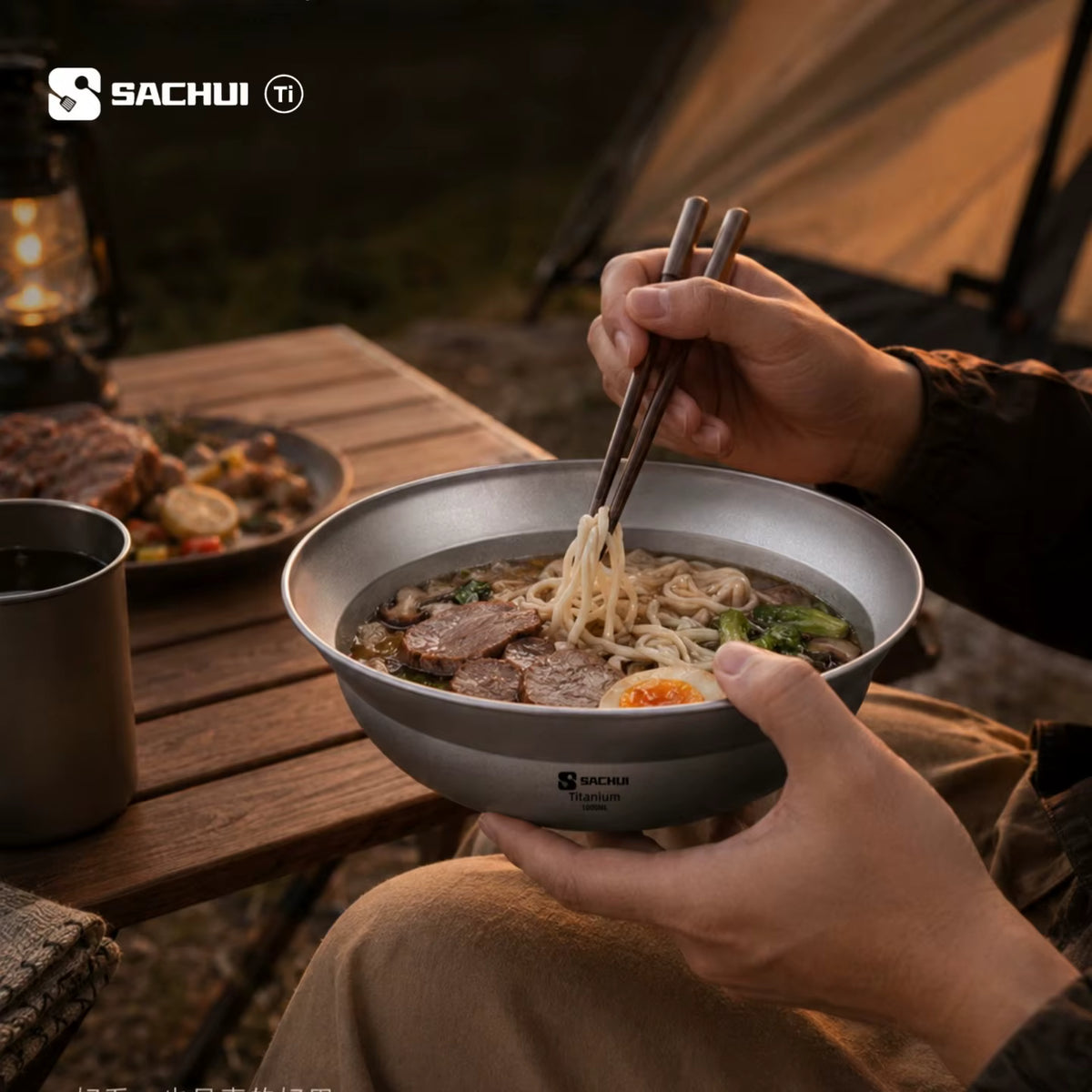 Camping Bowl Pure Titanium Ultralight 1000ml Capacity