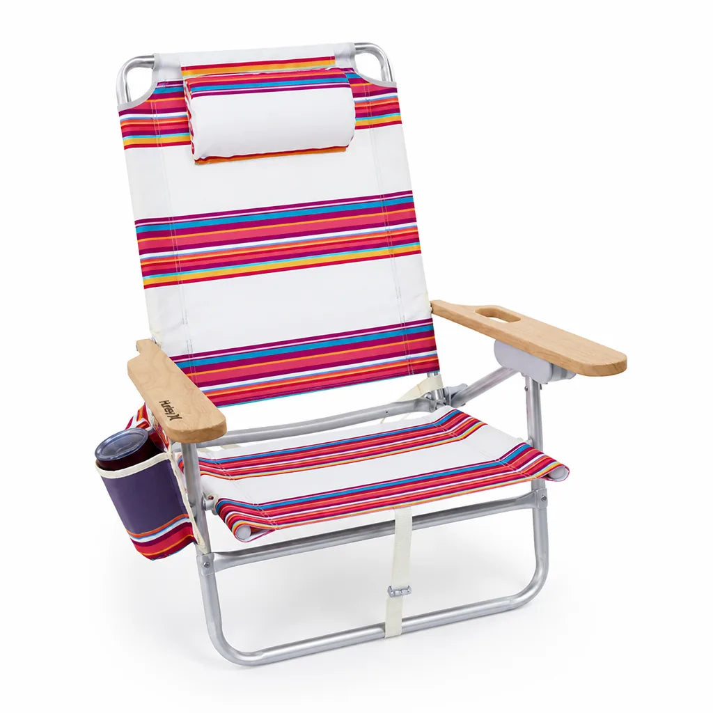 Camping Chair Aluminum Frame Ergonomic Cup Holder & Padded Headrest