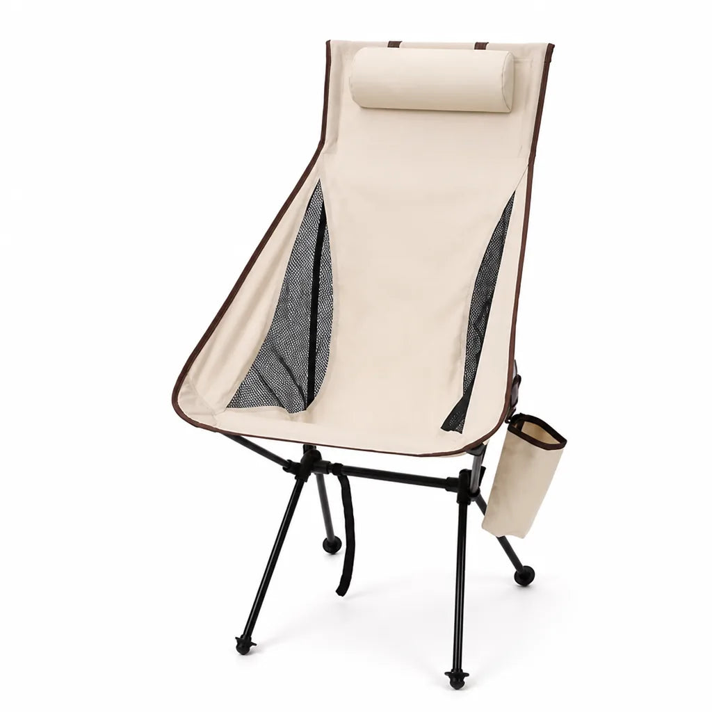 Camping Chair Lightweight Aluminum Foldable Headrest
