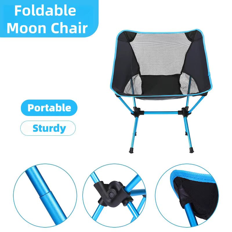 Camping Chair Ultra-Light Aluminum Reinforced Nylon 350 lb
