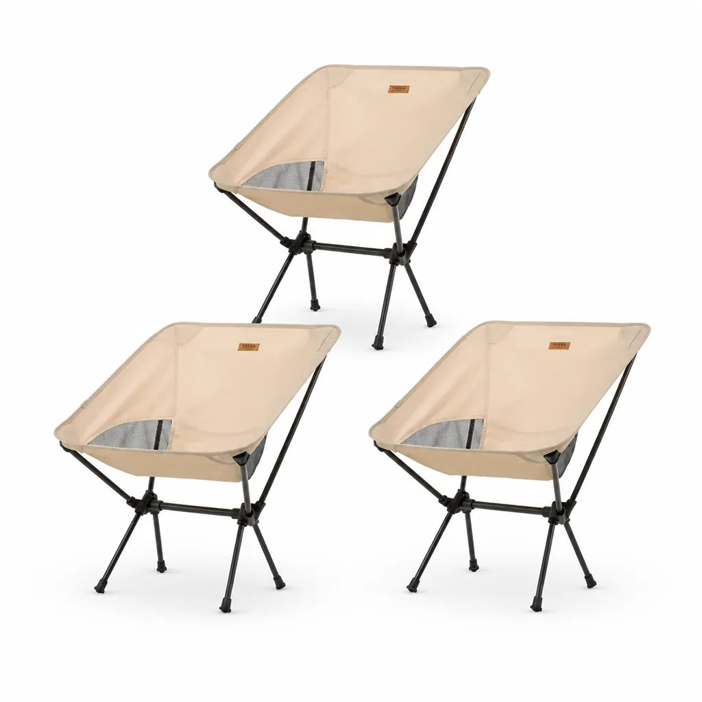 Camping Chairs Foldable & Ultralight Set of 3